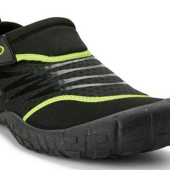 Athletic Works Men's Water Shoes Black Pool Shoes Beach 13-14 - Picture 2 of 7